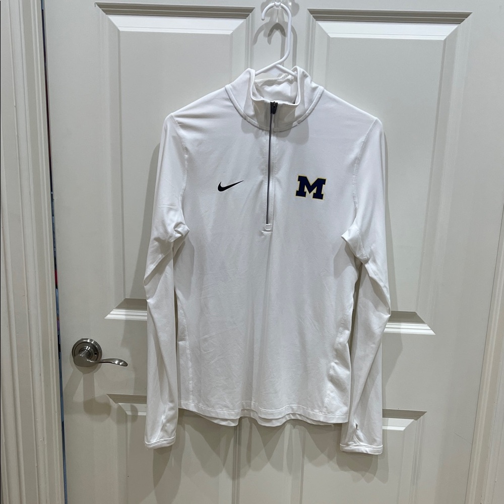 Nike Michigan White Quarter-Zip Top